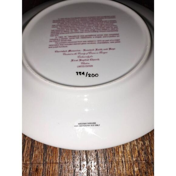 Vintage Cherished Memories First Baptist Church Claxton GA Collector Plate - Picture 7 of 7
